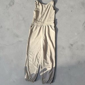 Abercrombie YPB girls jumpsuit tan size 7/8